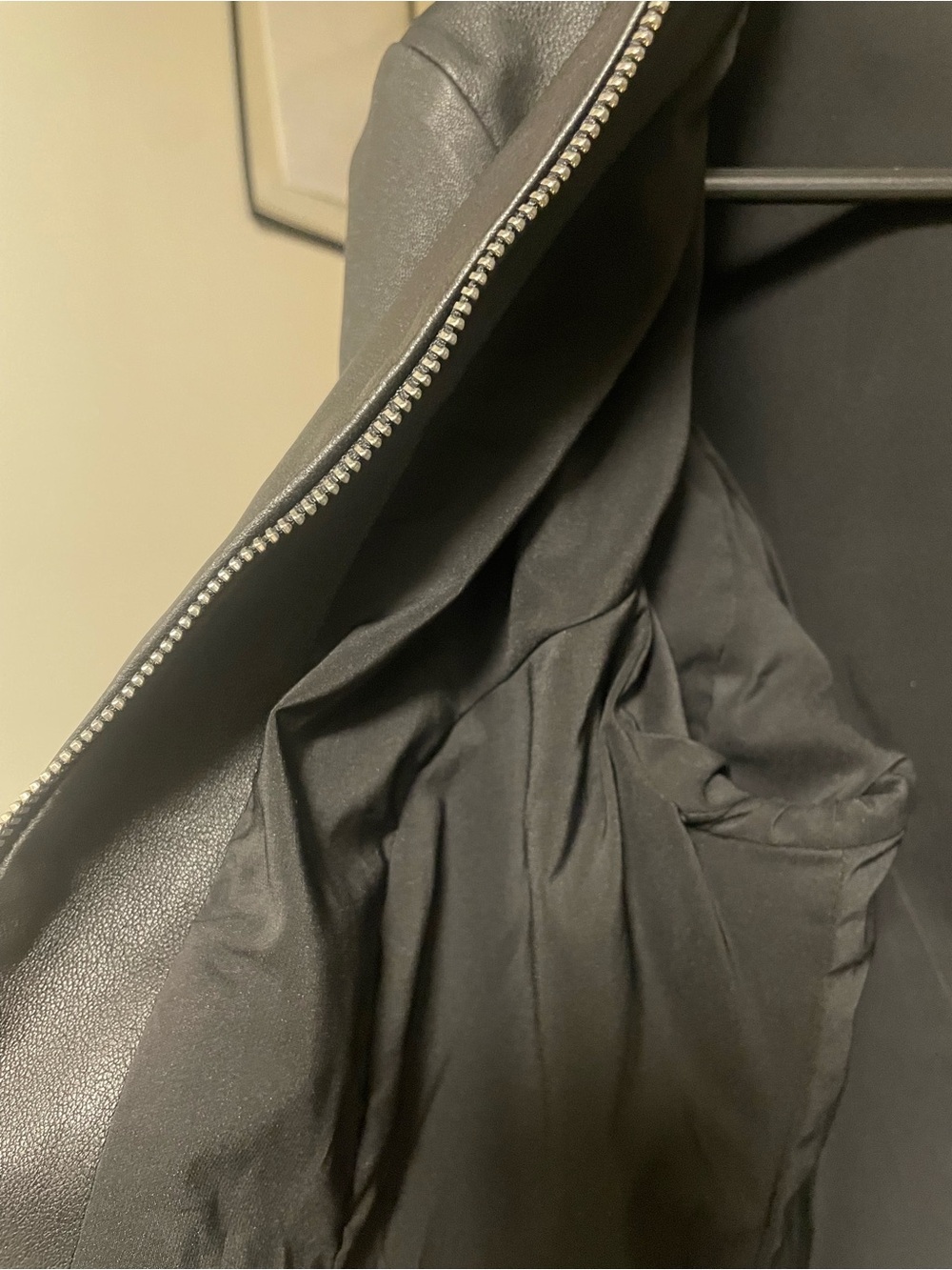 Theory Clean Fitted Stretch Lambskin Leather Peplum Zip Jacket 4 S Black Blazer - Picture 10 of 12